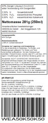 Poinsettia (Euphorbia pulcherrima) Liquid Fertilizer 250ml