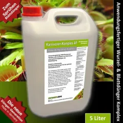 Karnivoren & Epiphyten-Komplex AF - 5 Liter anwendungsfertiger kalkfreier Dünger für fleischfressende Pflanzen & Tillandsien. Extrem salzarm, kalkfrei & sicher.
