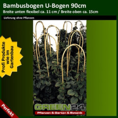 Bambus U-Bogen, Bambusstab gebogen 90cm