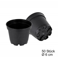 50 Runde Mini Pflanztöpfe Ø 6 cm