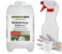 Grünbelagentferner 2L Set M+H+S, Set mit Dosierer, Sprüher und Handschutz