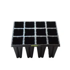 QP 12T18 BTP Baumschulen Anzuchtplatte Topfplatte 28x36cm (12 eckíge Töpfe BxLxH 75x77x180 mm) stabile Profi Multitopf-Platte