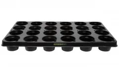 Trägerplatte 24-Loch inkl. 24 Stück Ø 7cm Rundtöpfe - 53,0 x 31,0 cm