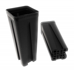 100 Stück 11x11x12 cm Pflanztöpfe Anzuchttöpfe Vierkanttöpfe Blumentöpfe 