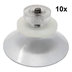 Profi-Saugnapf-Folienhalter Edelstahl – Rückstandslose Befestigung ohne Kleben (10 Stück V2A) Made in Germany