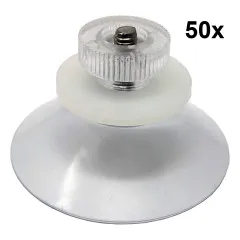 Profi-Saugnapf-Folienhalter Edelstahl – Rückstandslose Befestigung ohne Kleben (50 Stück V2A) Made in Germany