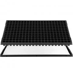 STP Anzuchtset QP273-2 Topfplatte mit 273 Töpfen und Untersetzer inkl. Kapillarmatte (33,5 x 51,5 cm) (Typ STP) 273 Töpfe LxBxH 20x20x38mm