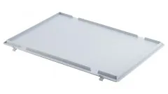 Hakendeckel für Eurobox Eurokiste 600x400mm - lebensmittelecht, Farbe hellgrau