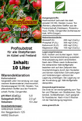 Obstpflanzen Erde - Spezial Substrat für Obstgehölze, Obstbäume und Nussbäume 10 Liter